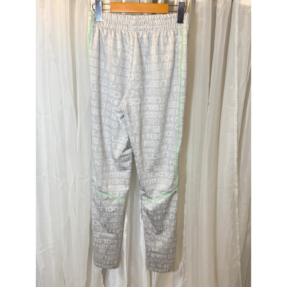 Golden TNA Joggers Womens XS White Graphic Print Neon Piping Track Pants
